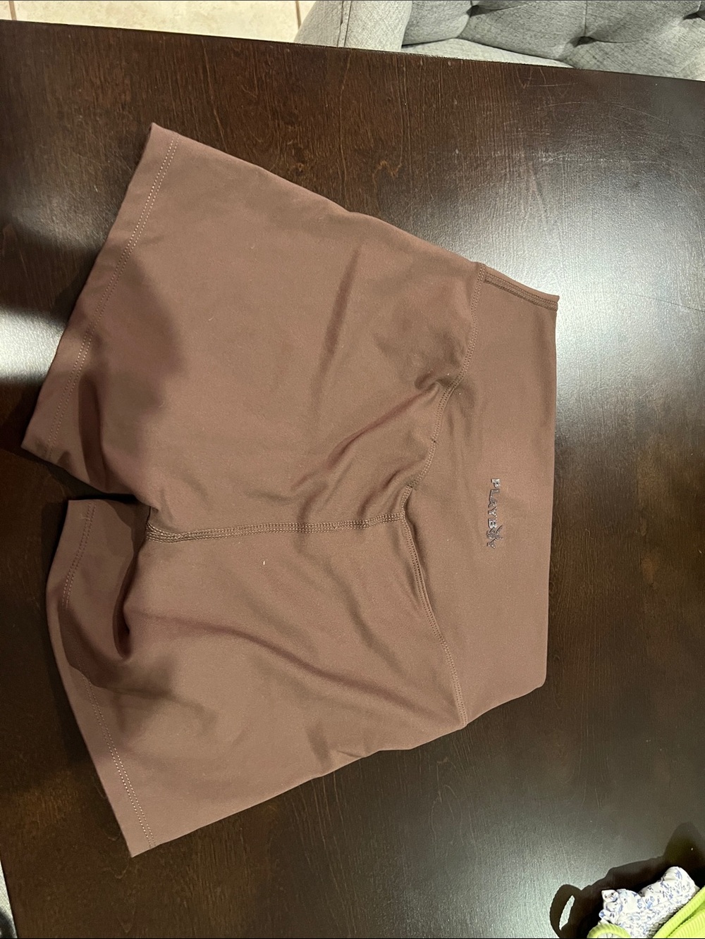 PLAYBOY Brown High-Waist Bike Shorts